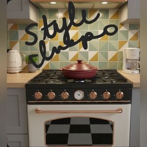 Technique Flame Stoneware 12" Dutch Oven/Casserole Dish w Handles & Lid Red